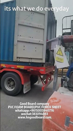 loading the pvc foam board/pvc forex sheet