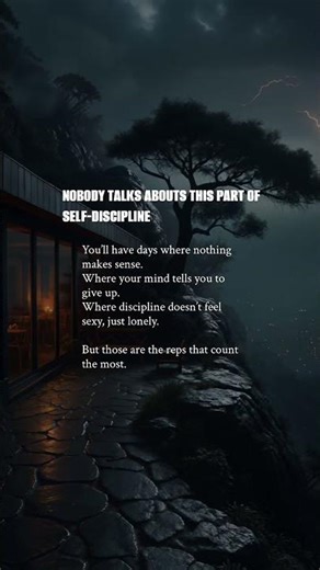 Nobody talks about this part of self-discipline: #lockin #motivation