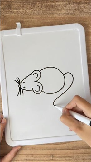 Cómo dibujar un ratón ✏️🐭 #drawing #art