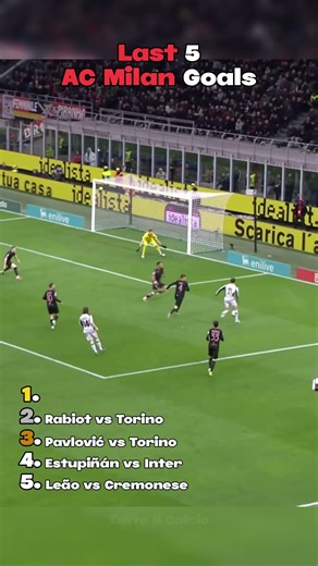 Gli ULTIMI 5 Gol del MILAN