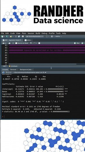 Regresión Lineal en R 📈 #tutorial #datascience #viral #rstudio #analytics #analisisdedatos