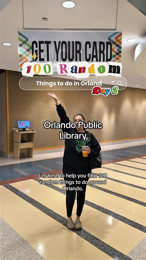 Day 2 of 100 Random Things To Do in Orlando. Today, it’s “Get Your Library Card at the Orlando Public Library.” If you live here and don’t have a library card yet, this is your sign! Free books, free resources, free events, and honestly such an underrated Orlando gem. Save this video for days you want to do something simple, free, and a little out of your routine. #thingstodoinorlando #100randomthingstodoinorlando #orlandopubliclibrary #librarycard