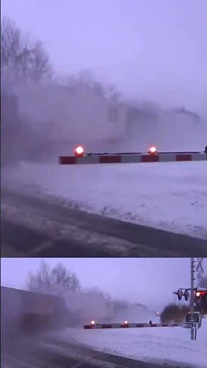 Fast CSX train in 10 below 0 weather.