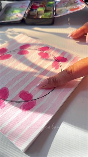 Easy Fingerprint Tulips Art Idea