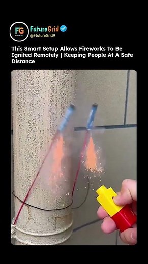 Brilliant solution for lighting fireworks safely at a distance