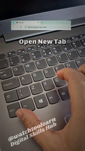 Open New Tab Shortcut Keys @watchtoolearn