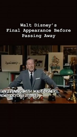 Disney History | Walt Disney passed away on December 15, 1966. This introduction was Walt’s final taped appearance. Filmed almost 60 years ago on October... | Instagram