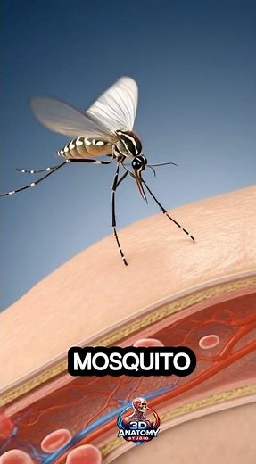 What happens inside your body when mosquito bites #anatomy #humanbody #3dmedical