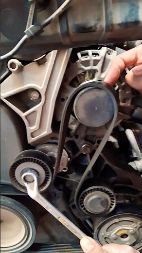 How to replace serpentine belt Audi A4 #automobile #mechancial #shortvideo #audi