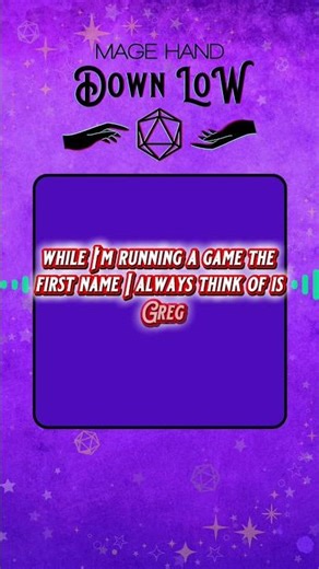 What Is The Funniest Name? #podcast #dnd #dndmemes #greg #dndpodcast #actualplay #ttrpg #dnd5e
