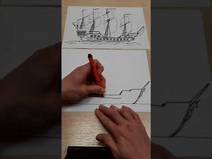 How to draw a pirate ship