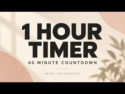 1 Hour Timer - 60 Minute Countdown with Alarm