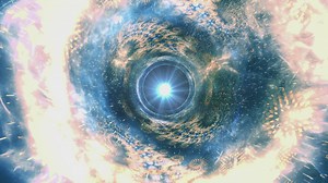 Going through a space tunnel with fractal shapes - Free Stock Video