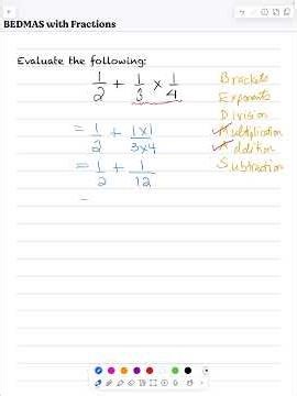 EASY BEDMAS with fractions