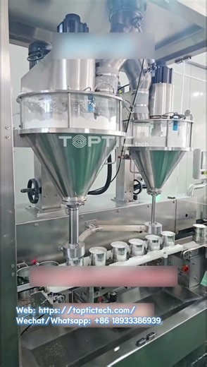 Two augers for powder weighing and filling 2