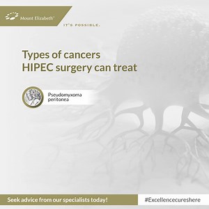 HIPEC surgery can improve long-term outcomes and provide more treatment options for patients diagnosed with inoperable or advanced-stage cancer. Seek advice from our specialists & book a virtual consult: https://www.parkwayindia.in/VC #MountElizabethHospital #Singapore #Cancer #Excellencecureshere #HIPECSurgery | IHH Healthcare Singapore - India Office