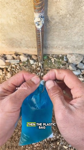 how to tie a plastic bag using wire#shorts#short#trending#unique#fyp