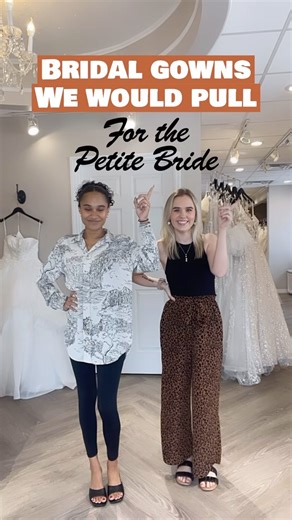 59K views · 6.8K reactions | Bridal gowns for the petite bride. . . #martinthornburg #allurebridals #bridalshop #bridaltictok #weddingtictok #stlbridalshop #stlouisbridalshop #weddingdresses #bridalgowns #claricesbridal #gettingmarried #bridaltrends #justengaged #bridalinfluencer #bridetobe #weddingreels #bridal#weddingplanning #engaged #beststlouisbridalshop | Clarice's Bridal Fashions | Facebook
