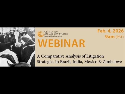Strategic Litigation Against Global Industrial Animal Agriculture | Center for Animal Law Studies