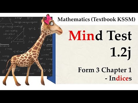 KSSM Mathematics Form 3 Chapter 1 - Indices | Mind Test 1.2j