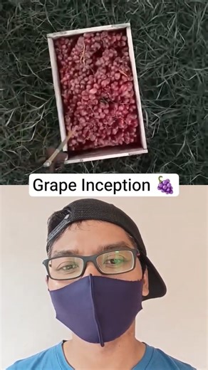 What? There's a grape inside a grape?🍇 #loop #infinite #image #closeup #transition