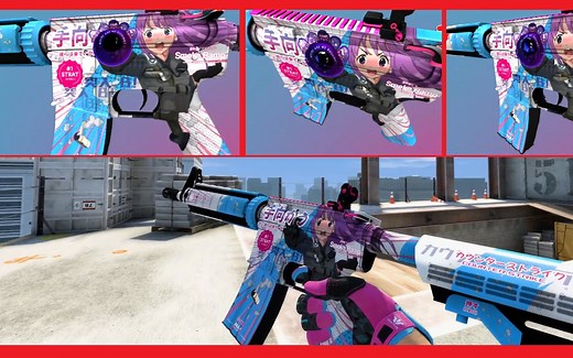 【CSGO皮肤介绍】M4A4-temukau（变革武器箱，M4A4全磨损展示+价格分析）M4A4抵抗，M4A4二次元