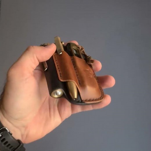 Best Leather EDC Pocket Organizer! 🔥 Handmade Pouch for Multitools, Flashlights & More