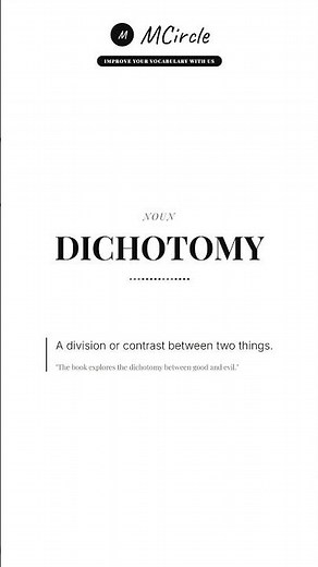 Learn English: What is Dichotomy? | Vocabulary Shorts