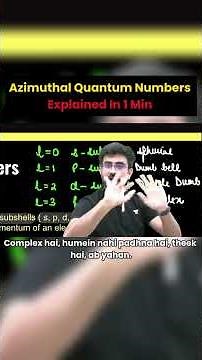 Azimuthal Quantum Numbers Explained In 1 Min | NEET 2026 | Nitesh Devnani
