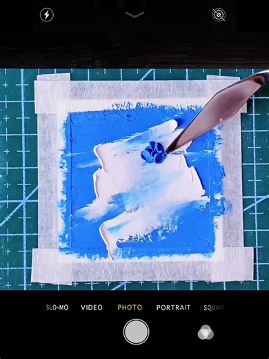 Oil Pastel Painting Creamy Blue Rose Tutorial