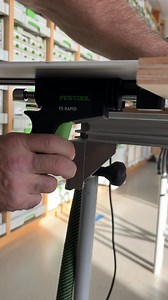 Built for easy, reliable and secure material clamping. Check out Festool's variety of clamps, including options like: #489790 FS Rapid Clamp: for rapid positioning and clamping of Festool FS Guide Rails with a One-handed trigger action #577132 Quick Clamp: For securing workpieces up to a height of 3-1/8" to the MFT/3 using one hand Build with precision with Festool Guide Rails and Guide Rail Accessories. Head to festoolusa.com/accessories to learn more | Festool