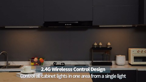 Ensenior 32 Inch Hand Wave Motion Sensor LED Under Cabinet Lighting with Hardwired or Plug-in Installation, Dimmable Under Counter Lights with 2.4G Wireless Control for Kitchen, 5CCT, 120V, 18W 1100LM