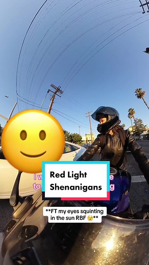 My face looks angry because I’m squinting in the sun! 😅☀️ #RBF I want drivers to know that I’m not trying to mess with them or zoom in front of them on my bike… 😭😭 #motorcyclesoftiktok #yamahar3 #girlswhoride #bikerchick #insta360 #insta360x3 #latraffic #ladrivers #motorcycle