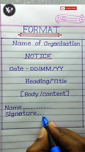 Notice Writing format | notice writing kaise likhate hain | notice writing class 12 |