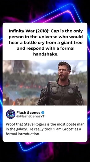 Captain America’s Funniest Introduction to Groot in Avengers: Infinity War.😂