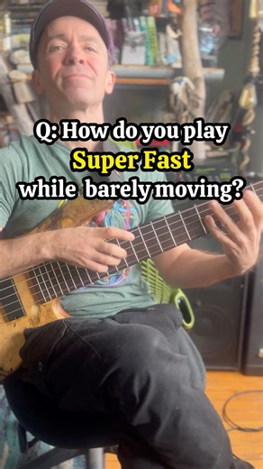 How to play SUPER FAST while barely moving #basslesson #learnbass #basssolo #solobass #bassiste