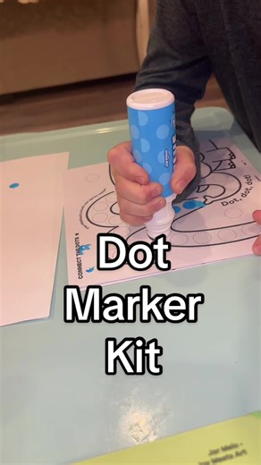 Such a fun activity for kids! Love these markers and how easily my toddler was able to grip and use them! #dotmarkers #toddleractivities #markers #coloring #toddlertoys