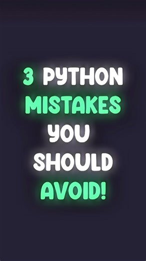 Python Mistakes You Should Avoid! #python #coding #codewithharry