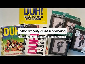 P1Harmony DUH! Unboxing- signed, pop up, hello82, b&n and us exclusive versions!