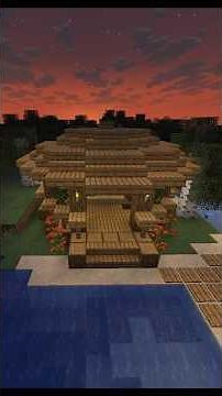 Беседка у воды за 60 сек. 😍, Build Tutorials Minecraft строительство в Майнкрафт #minecraft #shorts
