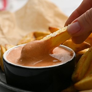 Recipe Here: https://therecipecritic.com/fry-sauce/ The Famous Fry Sauce is sweet, tangy sauce mixed together with a few simple ingredients already at your fingertips to make the ultimate dip. Take your hamburgers and fries to the next level with this sauce dip recipe! | Tried and True Recipes