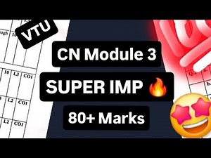 CN MODULE 3 EXAM SUPER IMP 💯🤩 | BCS502 Computer Network | 22 Scheme VTU 5th SEM CSE #vtu #cse #exams