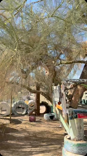 SoCal Outdoor Explorer on Instagram: "Ever wondered what happens when art, chaos, and the desert collide? 🎨🔥 Welcome to East Jesus in Slab City—where everything is recycled, including reality! ♻️🏜️ Wander through mind-blowing sculptures, quirky installations, and a world where the only rule is creativity. Who’s brave enough to check it out? 👀✨ #EastJesus #SlabCity #DesertWeirdness"
