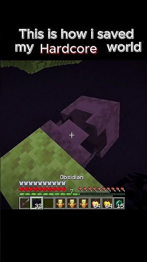 This is how i saved my Hardcore world in minecraft