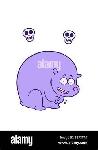 spinning skulls animation of christmas polar bear neon cartoon Stock Video Footage - Alamy