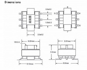[Hot Item] Ee5.0 SMD Current Transformer Small Mini High Frequency Transformer