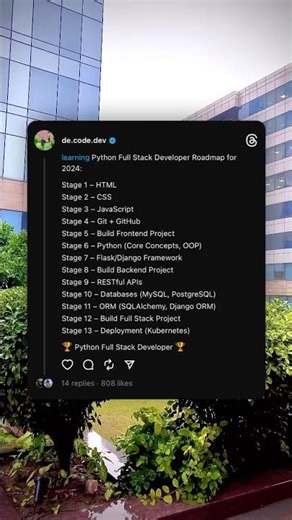 Python full stack roadmap #frontend #html #css #coding