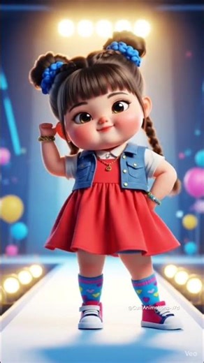 Cute Girl Ramp Walk | Super Stylish Fashion Show | Adorable Modeling Video #shorts #fashion #aibaby