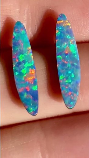 Australian Opal Doublet Pair - 3cts