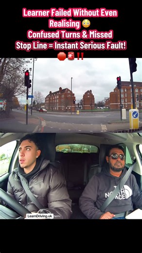 Learner Failed Without Even Realising 😳 Confused Turns & Missed Stop Line = Instant Serious Fault!